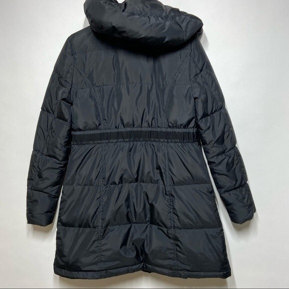 Tahari Hooded Waterfoul Feather Down Puffer Black Jacket S - Picture 10 of 14